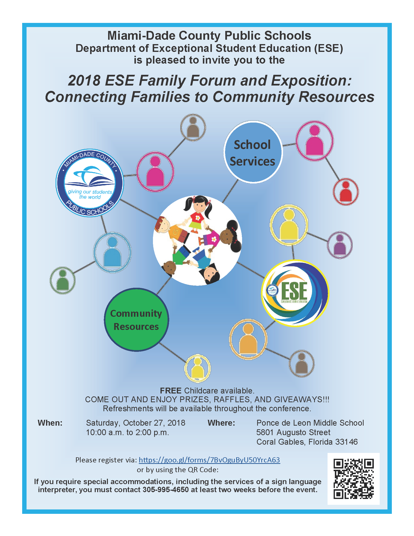 2018 Exceptional Student Education (ESE) Family Forum and Exposition @ Ponce de Leon Middle School